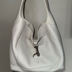 Dooney & Bourke White Leather Hobo Bag
